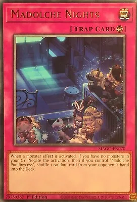 Yugioh Madolche Nights MAGO-EN070 Rare 1st Edition Mint • $5.34