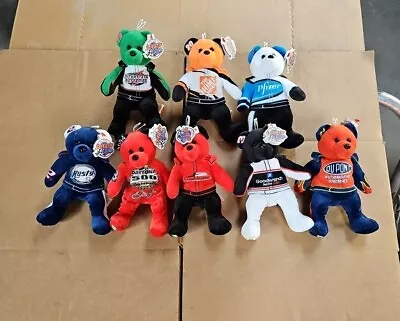 Nascar Team Speed Bears  AUTHENTIC Beanie Bears VINTAGE- Lot Of 8 With Tags • $20
