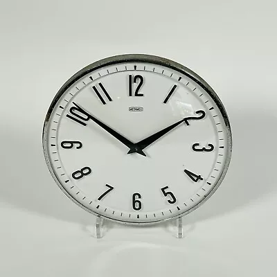 £59.99 • Buy Vintage Mid Century White & Chrome Metamec 8” Wall Clock
