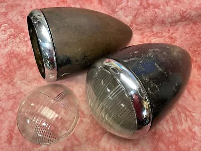 1939 Chevrolet Master Deluxe Headlight Pair Tiltray Lens Hot Rat Rod Lowrider • $299.50