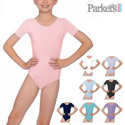 £12.95 • Buy Brand New Ladies Girls Cotton Short Sleeved Leotard Ballet Tap Dance Prim