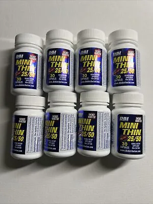 Mini Thin 25/50 Energy Booster Pills 8 X30Bottles 240 Pill 8 Mo Supply Free Ship • $39.99