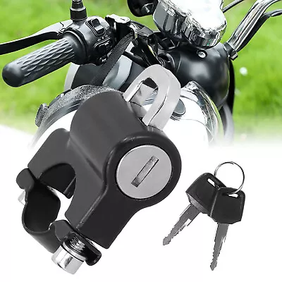 Motorcycle Helmet Lock Handlebar 22mm - 26mm Anti-theft Security 2 Keys V4G7 • $7.69