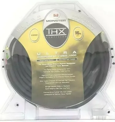 Monster THX Certified Ultra Component Video Cable 1000 16'ft/5m ULT-V1000 CV-16 • $39.88