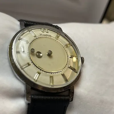 Vintage Hilton 1970's Mystery Dial Men's Wrist Watch - Works Fine! • $350