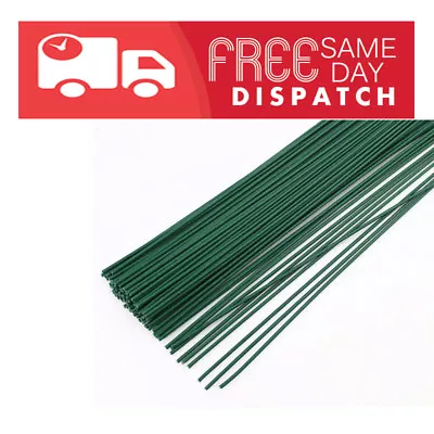 Florist Wire Green Plastic Coated 22 Gauge 0.7 X 225mm 9  /Please Choose Qty • $3.89