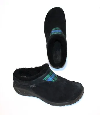 Merrell Womens 8.5 Encore Ice Black Suede Shearling Lined Mules Clogs J598440 • $22.49