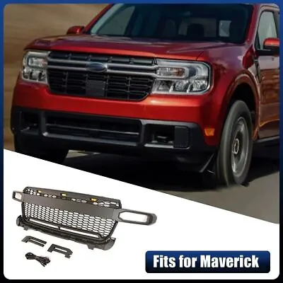 Black Front Grille Fits For FORD Maverick 2022 2023 With LED Bar With LED Lights • $284.05