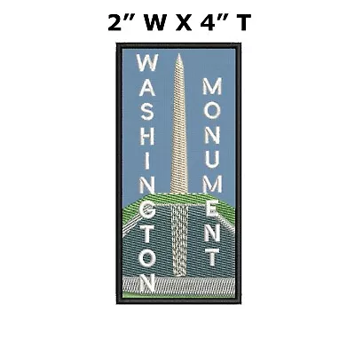 Washington Monument Embroidered Patch Iron / Sew-On Decorative Applique • $4.90