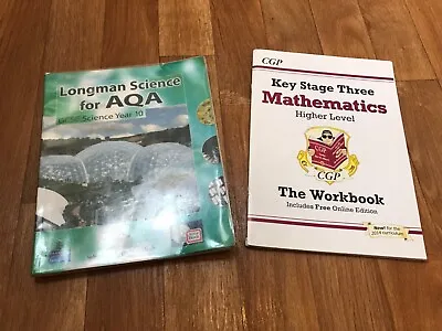 CGP Maths Higher Level And GCSE Science Year 10 Books • £6