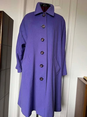 £30 • Buy Jaeger Swing Spring Wool Coat - Lilac Purple - Small Medium Large S M L