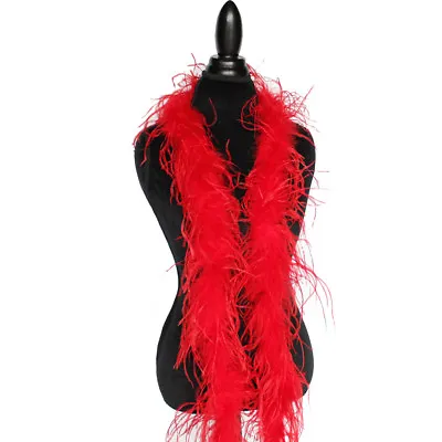 $45.95 • Buy  Red 1ply Ostrich Feather Boa Scarf Prom Halloween Costumes Dance Decor