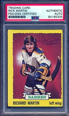 $101.99 • Buy 1973-74 TOPPS NHL #155 Rick Martin Deceased AUTOGRAPH PSA/DNA Sabres Team Canada