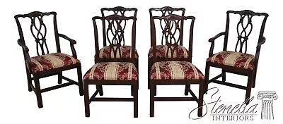 LF63613EC: Set Of 6 COUNCILL CRAFTSMEN Chippendale Mahogany Dining Room Chairs • $1895