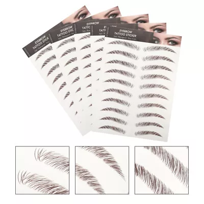  5 Sheets Authentic Eyebrow Sticker Fake Stickers 3D Temp Tattoos • $11.68