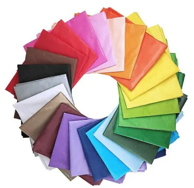 100 Mixed Coloured Tissue Paper Sheets Acid Free 18gsm Gift Wrapping Crafting • £7.99