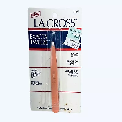 Vintage Sally Hansen Exacta Tweeze La Cross PINK Tweezers Tapered New Opened • $42