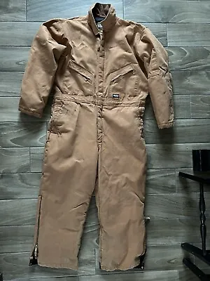 Men’s Walls XL Coveralls Short Tan Chest 46-48 Workwear Plano Insulated Denim • $39.99
