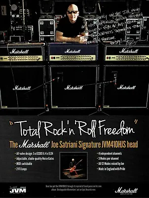 Joe Satriani - MARSHALL AMPS - JVM - 2013 Print Advertisement • $5.95