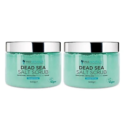 £28.99 • Buy PraNaturals Dead Sea Salt Bath Body Scrub Mango & Kiwi Organic Pack Of 2x 500g