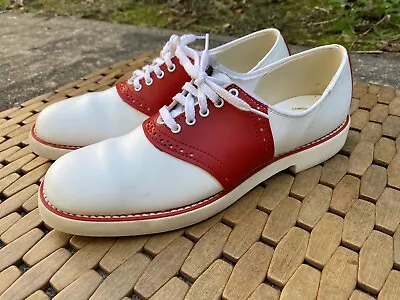 Women’s Saddle Shoes Red White 10.5 Vintage Jolene • $29