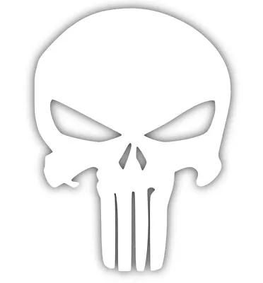 Marvel The Punisher White Logo Shaped Vinyl Decal Sticker • $4.99