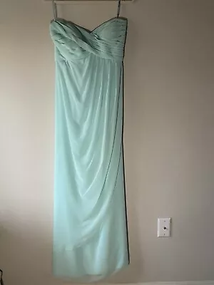 Mori  Lee Teal Formal Long Maxi Dress Strapless Size 14 • $49.99