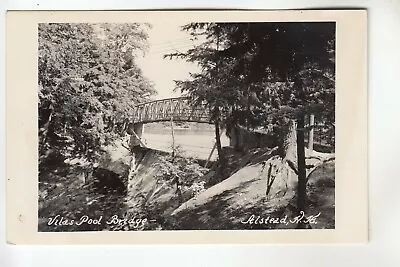  Real Photo Postcard Vilas Pool Bridge Alstead NH • $4.50