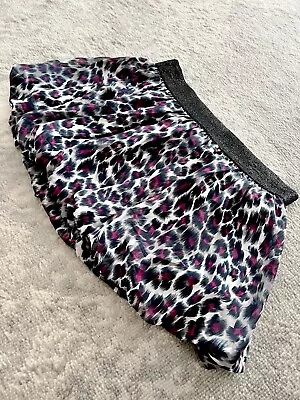 90s Wet Seal Leopard Bubble Micro Mini Skirt Jr Size Small Pink Black White • $22