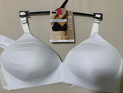 Ex M&S BODY SHAPE DEFINE NON WIRED NATURAL UPLIFT FULL CUP Bra WHITE Size 40B • £12.99