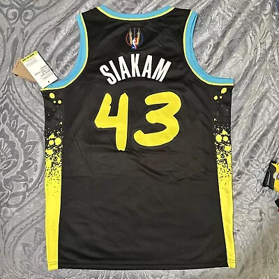 Pascal Siakam Jersey Indiana Pacers Indy City Edition Large Black #43 Men’s • $78