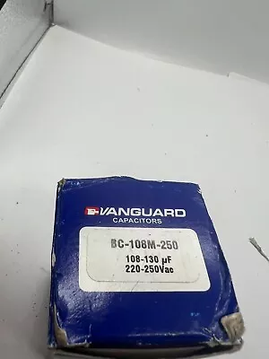 (1) Vanguard BC-108M-250 Electric Motor Start Capacitor 108-130 UF 220-250 VAC • $14.93