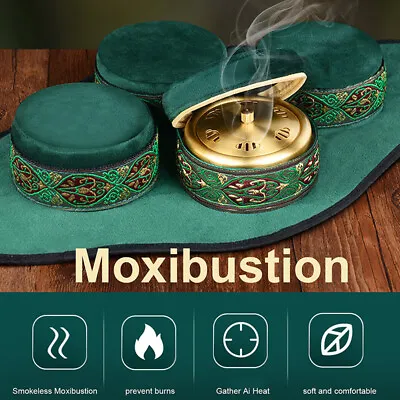 Brass Copper Moxa Moxibustion Cloth Box Bag Moxa Burner Acupuncture Roller Stick • $9.98
