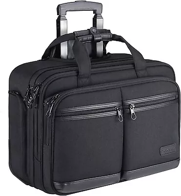 KROSER Rolling Laptop Bag Premium Rolling Briefcase Fits Up To 17.3 Inch Laptop • $122.99