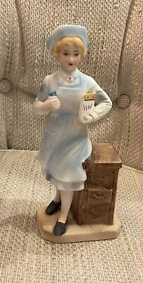 Vintage Lefton Nurse Figurine With Medical Chart & Meds #7900 • £12.54