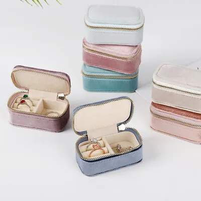 Mini Jewellery Box Organizer Travel Jewelry Ornaments Storage Carry Case Boxes • £8.10