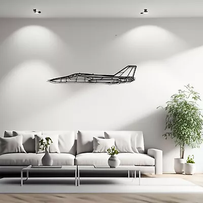 F-111 Aardvark Silhouette Metal Wall Art Airplane Silhouette Wall Decor • $119