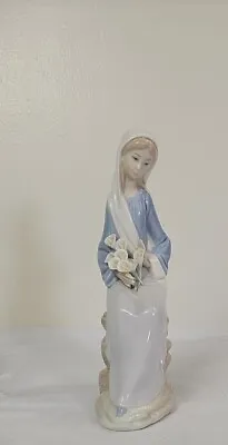 Vtg Lladro Figurine Sitting Girl With Calla Lilies #4972 (Retired) Original Box  • $69.30