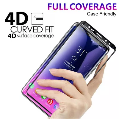 $7.29 • Buy Tempered Glass Full Cover Screen Protector For Galaxy S9 S8 Plus Note 8 9