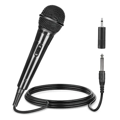 3.5mm Handheld Wired Microphone Clear Voice Dynamic Mic For Karaoke Singing KTV • £5.99