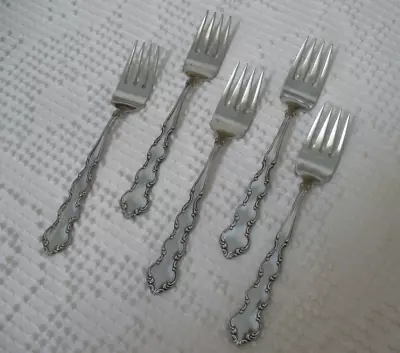 5 - Oneida Deluxe MOZART Glossy Stainless Flatware 6 3/4  SALAD FORKS • $25.95