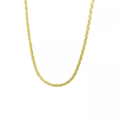 £19.62 • Buy Womens Sterling Silver Diamond-Cut 6mm Braided Herringbone Chain Necklace 