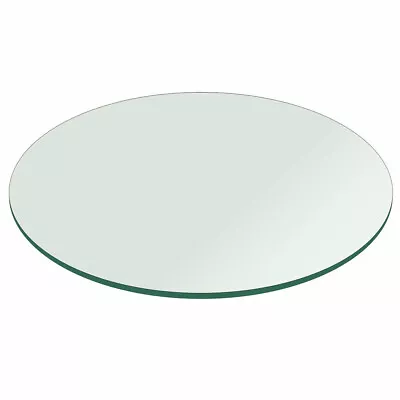 $56.99 • Buy Glass Table Top Round Replacement Dining Table 18  1/4 Thick Tempered Flat Edge