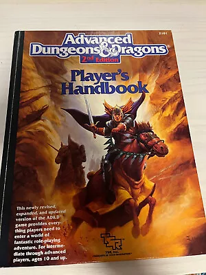 TSR 2101 Advanced Dungeons & Dragons 2nd Ed. Player's Handbook HC (1989) • $22.50