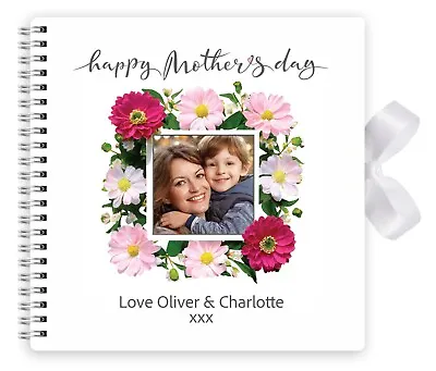 Mothers Day Photo Album Personlised Memory Picture Present Scrapbook Pink Floral • £9.99