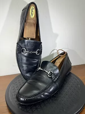 Peter Millar Size 11.5 M Mens Black Driving Loafers Horsebit Moc Toe Leather • $34.50