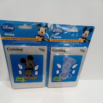 Mickey Minnie Mouse Cuttlebug Disney Cut & Emboss Die Embossing Folder 37-1732  • $34.99