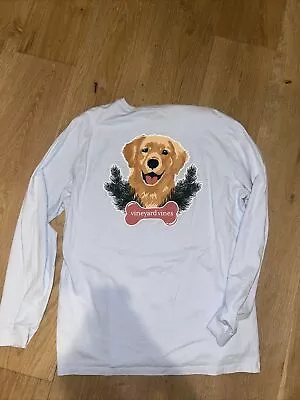 VINEYARD VINES Long Sleeve T Shirt Mens Large Golden Retriever Christmas • $20