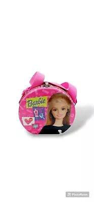 Barbie Metal COLLECTORS Candy Embossed Tin Small Lunch Box Purse 5” W Strap • $9.99