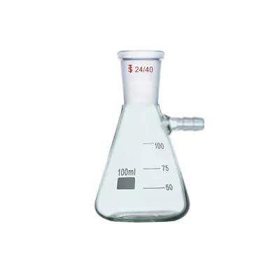 100ml24/40Glass Filtering FlaskLab Filtration VesselLab Chemistry Glassware • $14.99